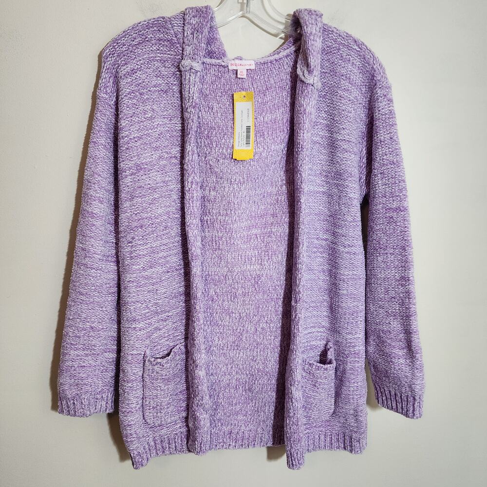 Design History NWT Stitch Fix Sally long sleeve‎ hooded tunic cardigan girl's XL